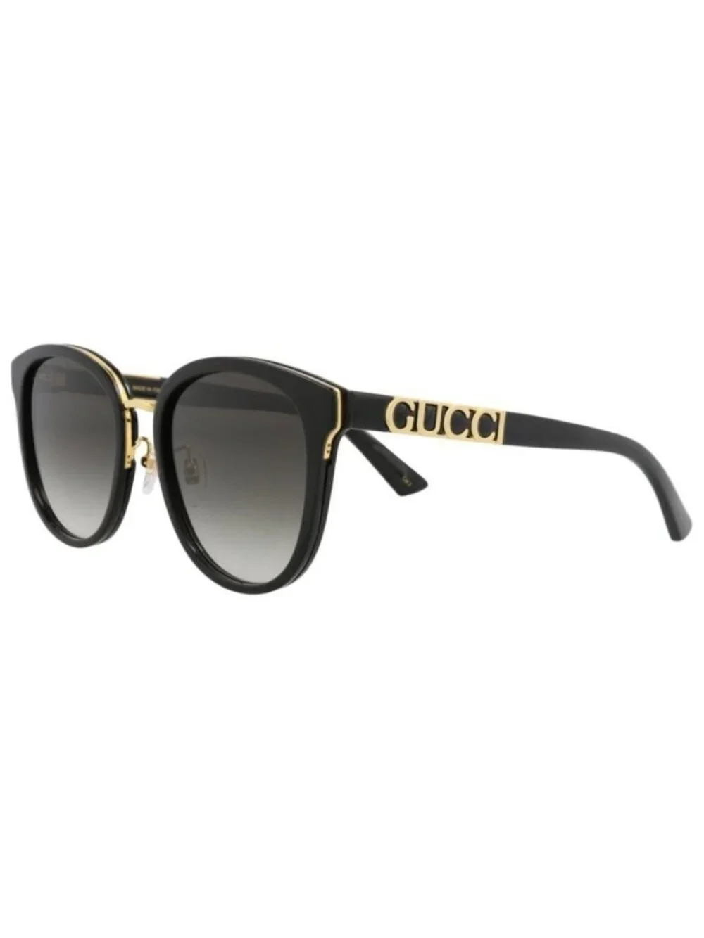 New Gucci Womens Round/Oval Black Black Grey Fashion Designer Sunglasses
